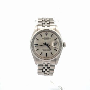 Rolex Datejust Ref. 1603 36mm Stainless Steel Silver Stick Dial Jubilee Bracelet – front view