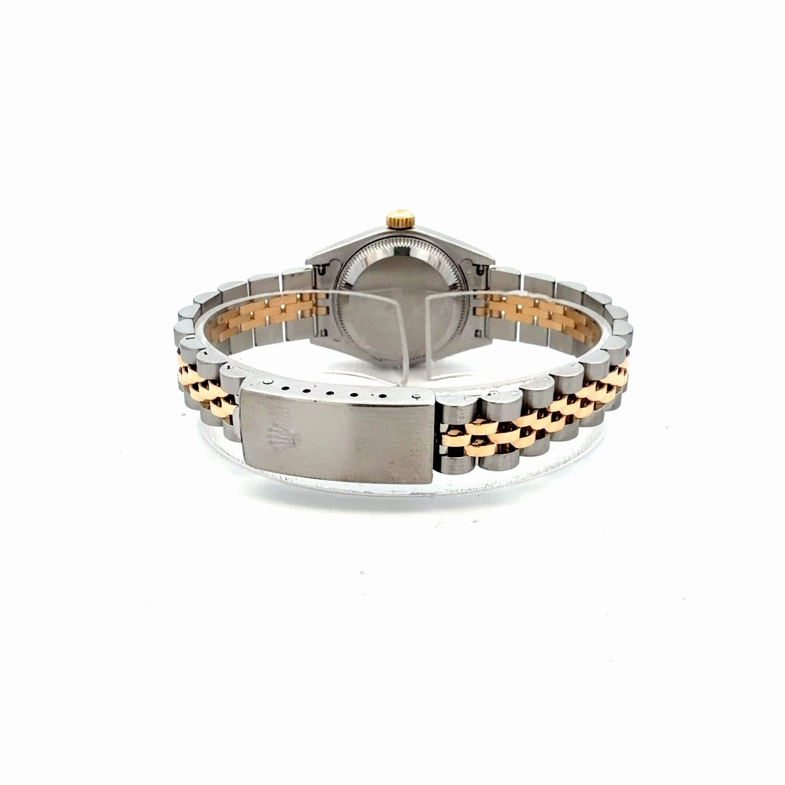 Rolex Lady-Datejust 26mm 79173 Champagne Stick Dial Two-Tone – back view with clasp