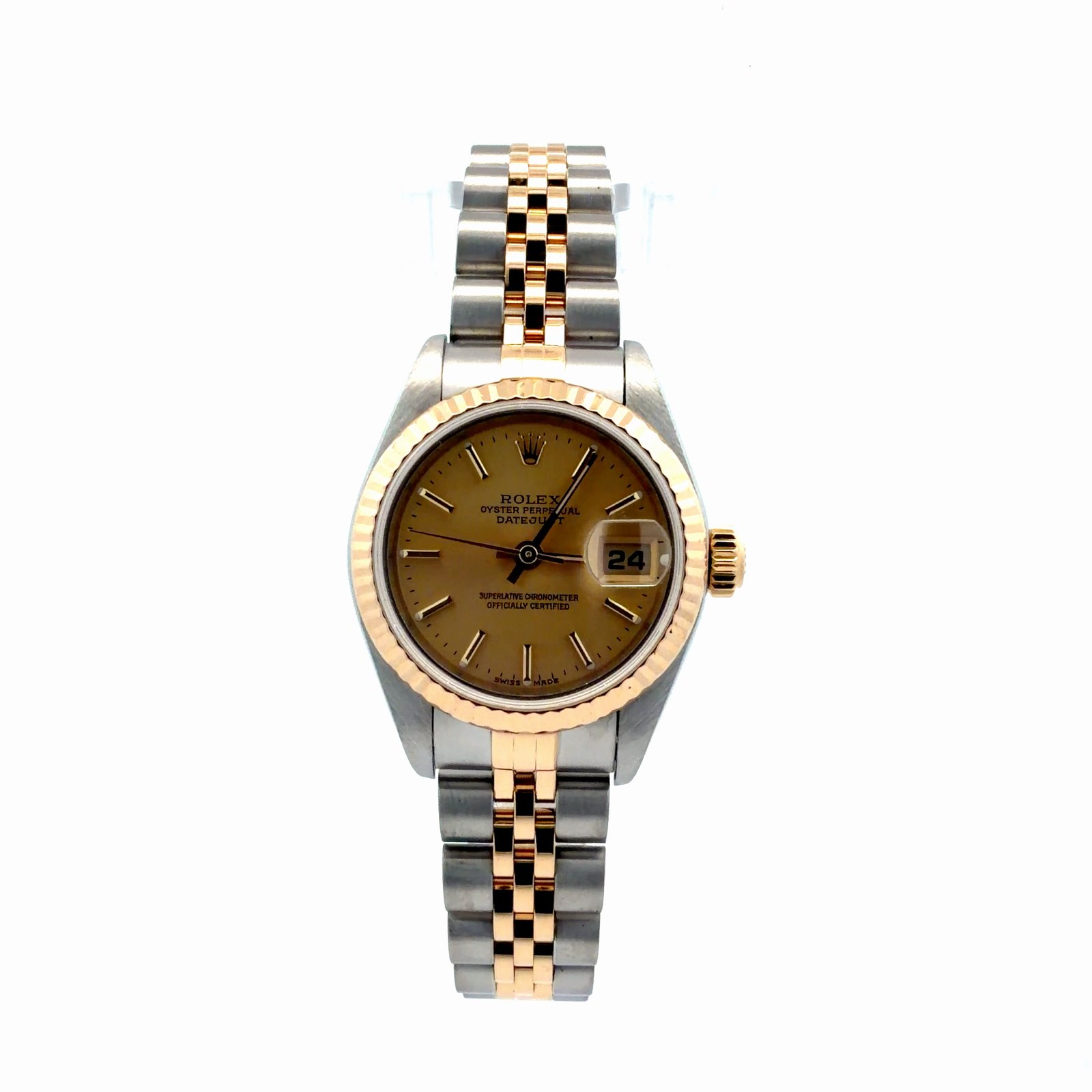 Rolex Lady-Datejust 26mm 79173 Champagne Stick Dial Two-Tone – front view