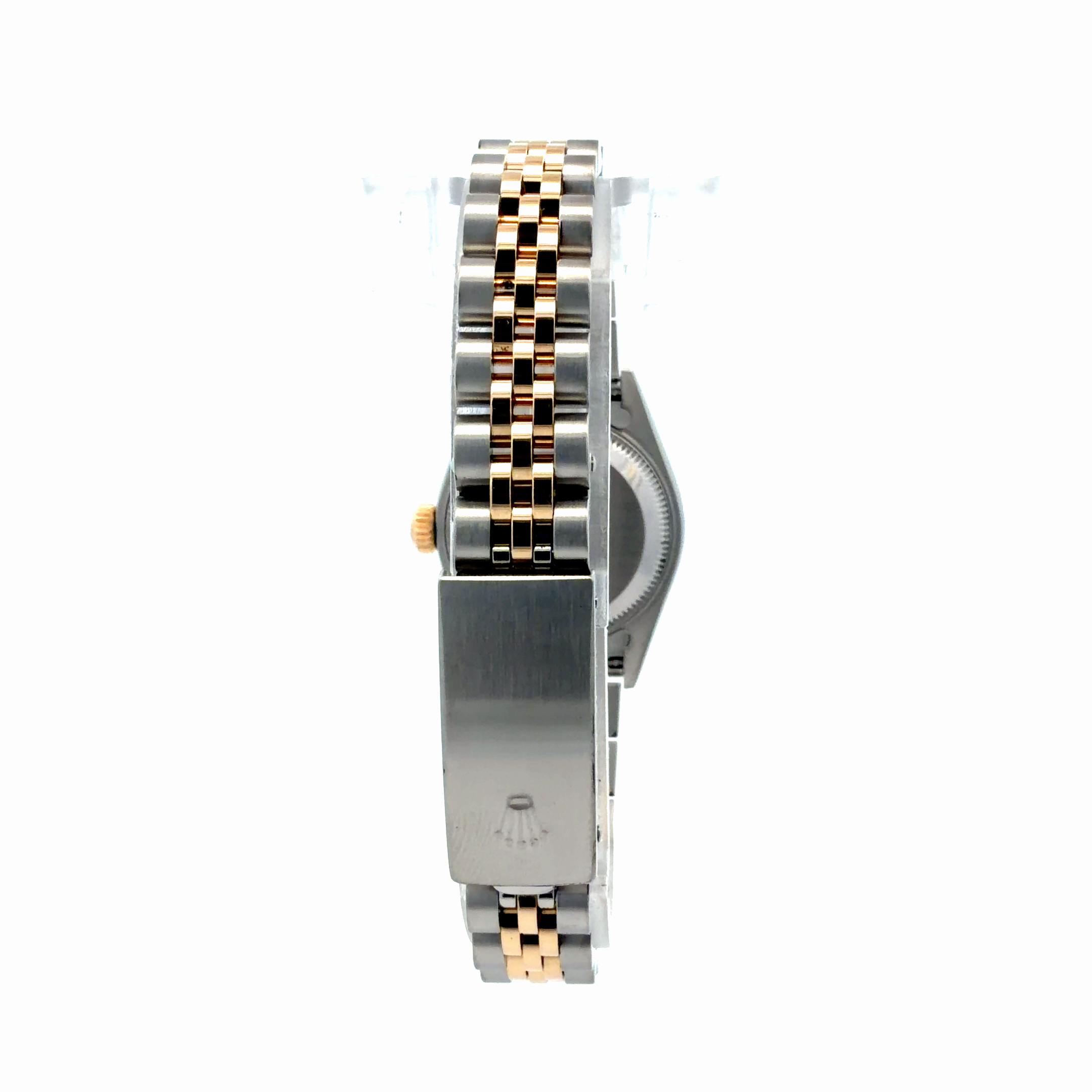 Rolex Lady-Datejust 26mm 79173 Champagne Stick Dial Two-Tone – vertical back view with clasp