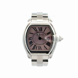 Cartier Roadster 2675 Stainless Steel Pink Roman Dial 31mm – front view