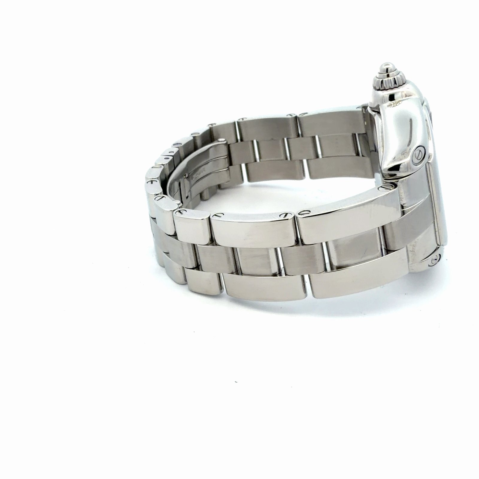 Cartier Roadster 2675 Stainless Steel Pink Roman Dial 31mm – side profile