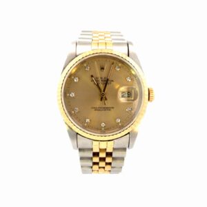 Rolex Datejust 36mm 16233 Factory Champagne Diamond Dial – front view