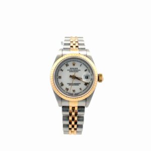 Rolex Lady-Datejust 26mm 69173 White Roman Dial – front view