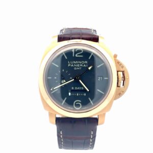 Panerai Luminor 1950 8 Days GMT PAM00289 18K Rose Gold Full Set – front view