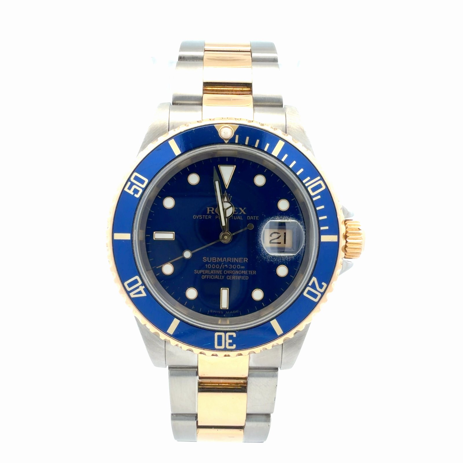 Rolex Submariner Date 16613LB / 16613T 40mm Two-Tone Bluesy 2007 – front view
