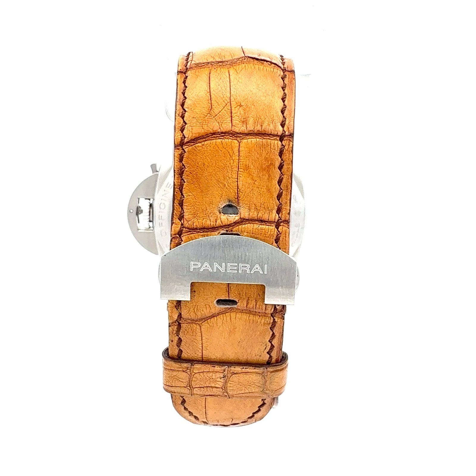 Panerai Luminor 1950 GMT 10 Days PAM00406 – vertical back view with clasp