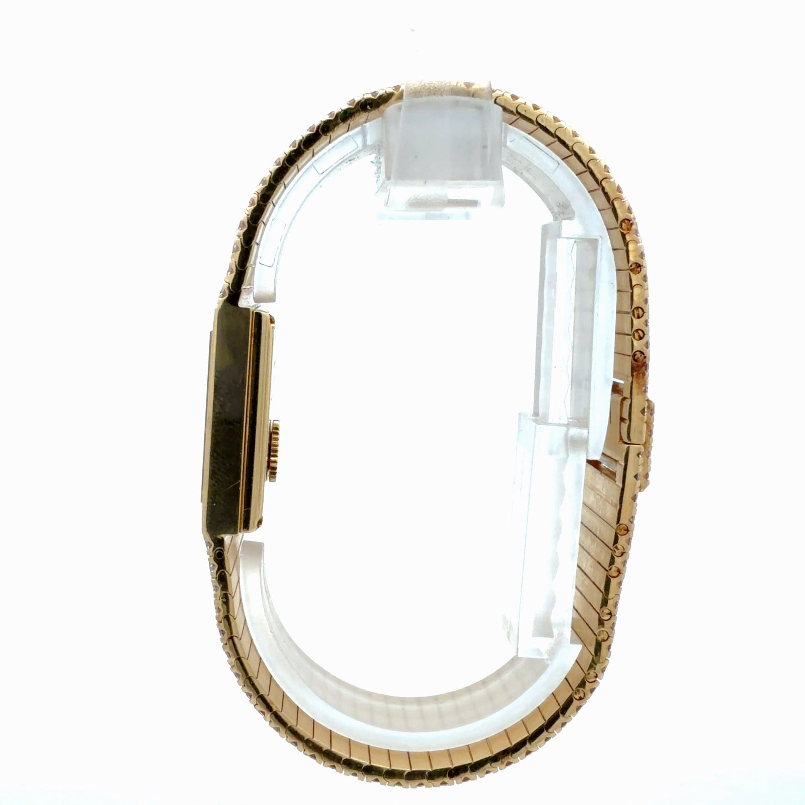Piaget Ref. 7131 C626 Factory Diamond 18K Yellow Gold High Jewelry Cuff Watch – end view